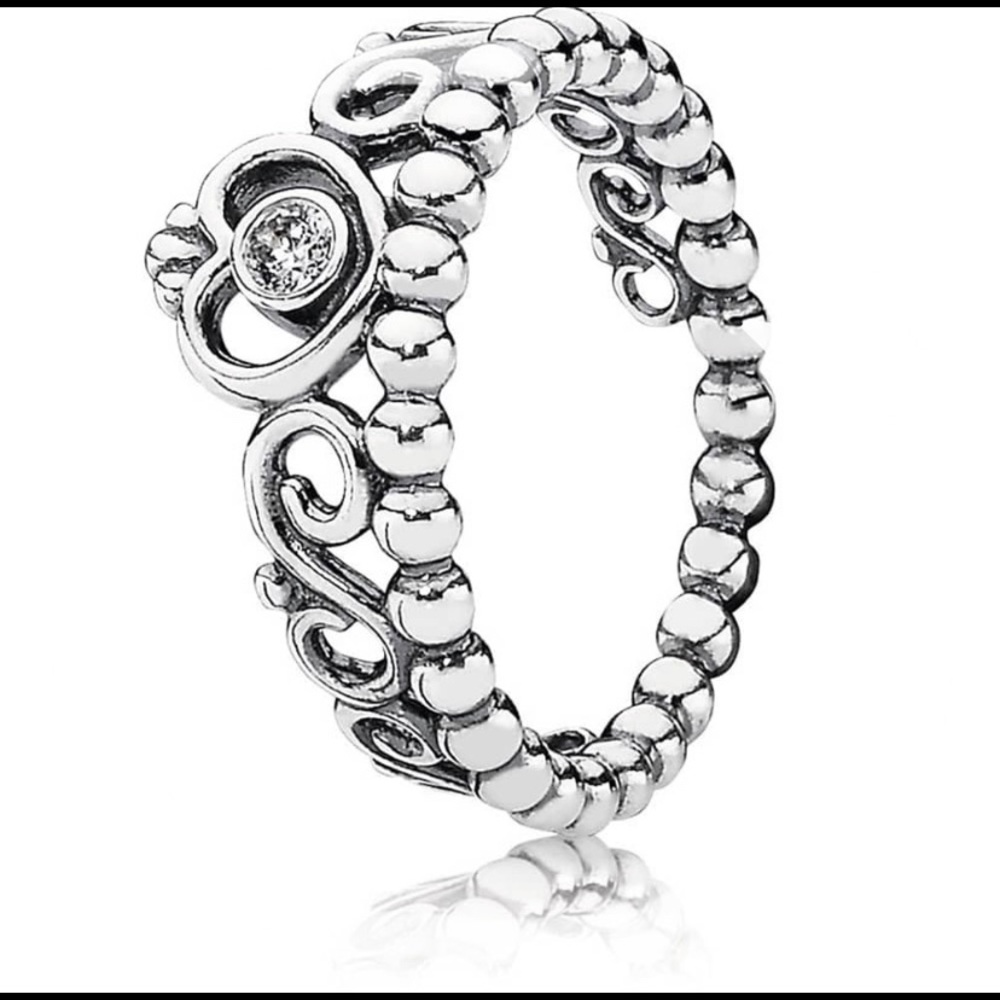 Silver Pandora Princess Tiara Ring